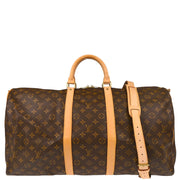 Louis Vuitton Monogram Keepall Bandouliere 55 2way Shoulder Duffle Bag M41414