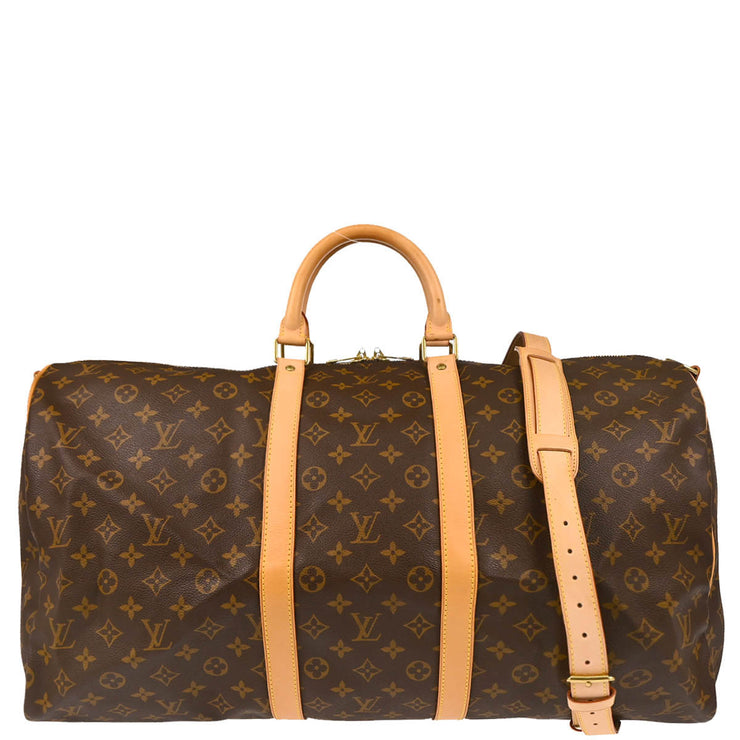 Louis Vuitton Monogram Keepall Bandouliere 55 2way Shoulder Duffle Bag M41414