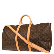 Louis Vuitton Monogram Keepall Bandouliere 55 2way Shoulder Duffle Bag M41414