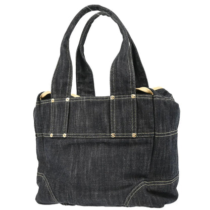 Chanel 2005-2006 Navy Sparkling Denim Tote Handbag