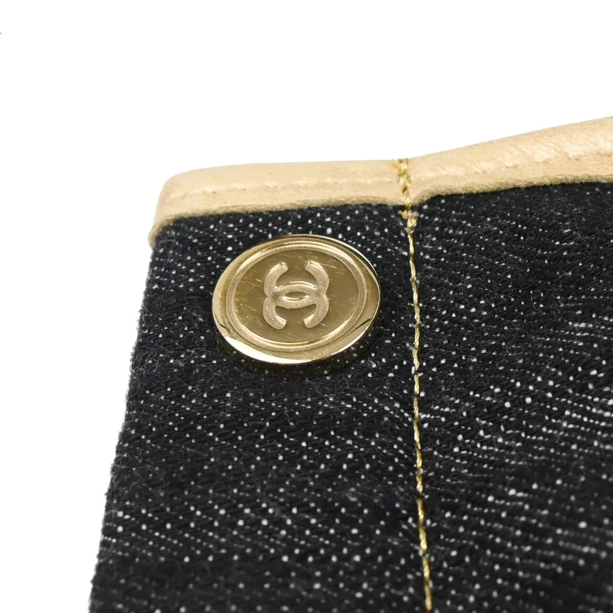 Chanel 2005-2006 Navy Sparkling Denim Tote Handbag