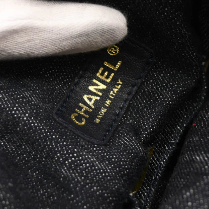 Chanel 2005-2006 Navy Sparkling Denim Tote Handbag
