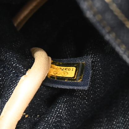 Chanel 2005-2006 Navy Sparkling Denim Tote Handbag