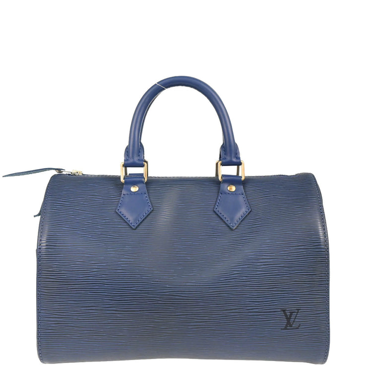 Louis Vuitton Blue Epi Speedy 25 Handbag M5923G