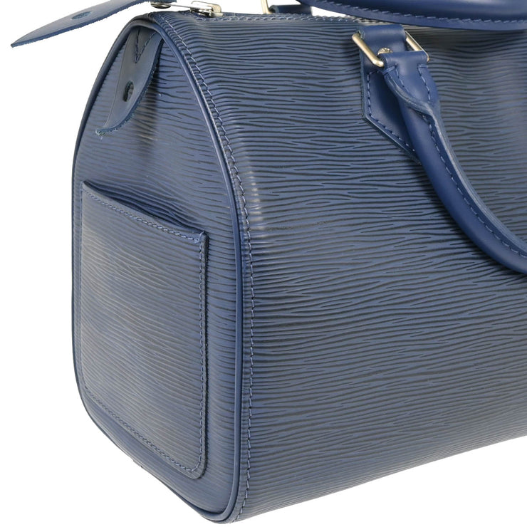 Louis Vuitton Blue Epi Speedy 25 Handbag M5923G