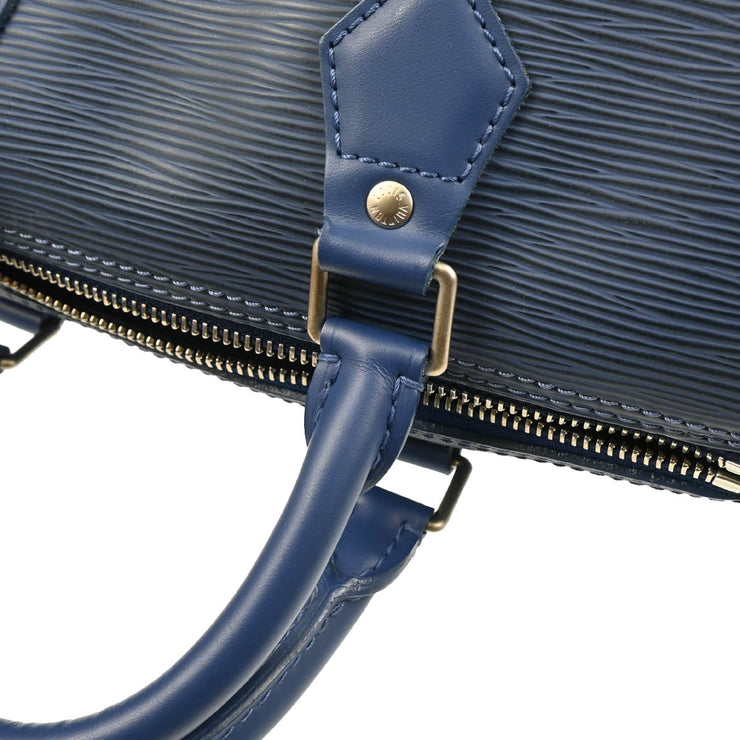 Louis Vuitton Blue Epi Speedy 25 Handbag M5923G