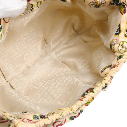 Chanel White Canvas Valentine Chain Handbag