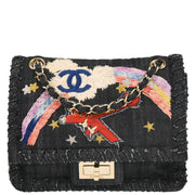 Chanel Indigo Denim Night Flight Mademoiselle Lock Shoulder Bag