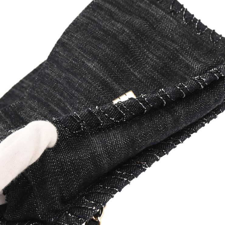 Chanel Indigo Denim Night Flight Mademoiselle Lock Shoulder Bag