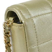 Chanel Gold Lambskin East West Choco Bar Shoulder Bag