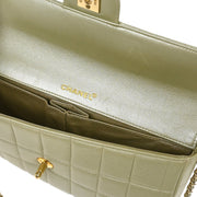 Chanel Gold Lambskin East West Choco Bar Shoulder Bag