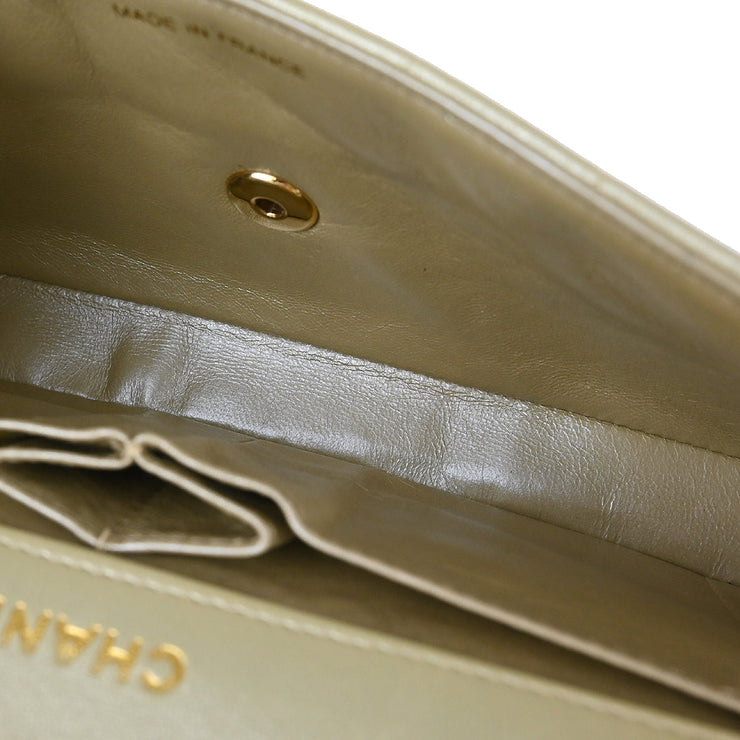 Chanel Gold Lambskin East West Choco Bar Shoulder Bag