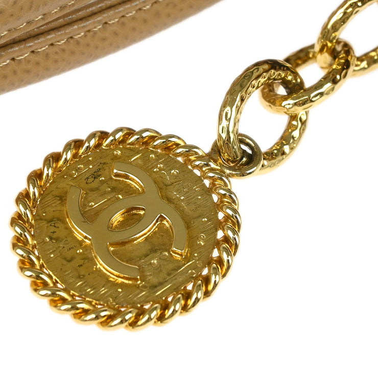 Chanel Beige Caviar Medallion Tote Handbag