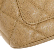 Chanel Beige Caviar Medallion Tote Handbag
