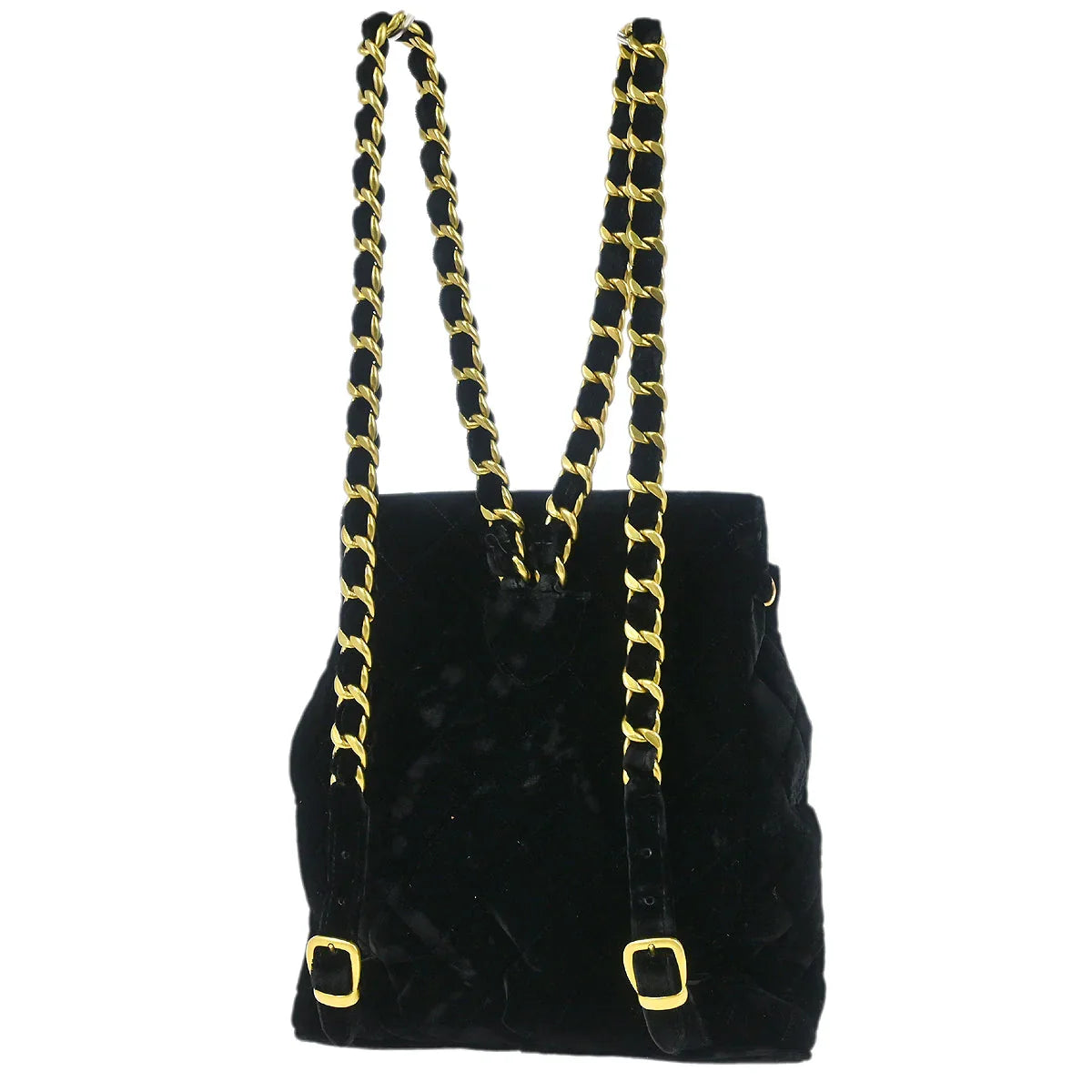 Chanel 1994-1996 Black Velvet Large Duma Backpack