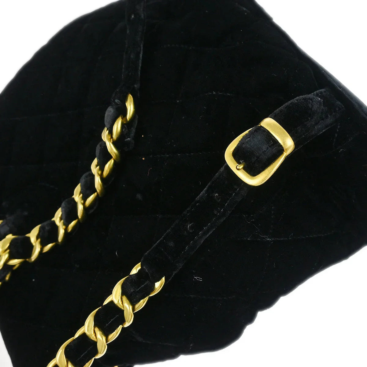 Chanel 1994-1996 Black Velvet Large Duma Backpack