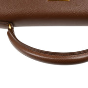 Hermes Marron Fonce Courchevel Kelly 32 Retourne 2way Shoulder Handbag