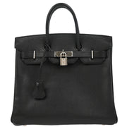 Hermes Black Epsom Haut a Courroies 28 Handbag