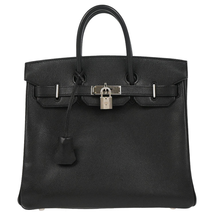Hermes Black Epsom Haut a Courroies 28 Handbag