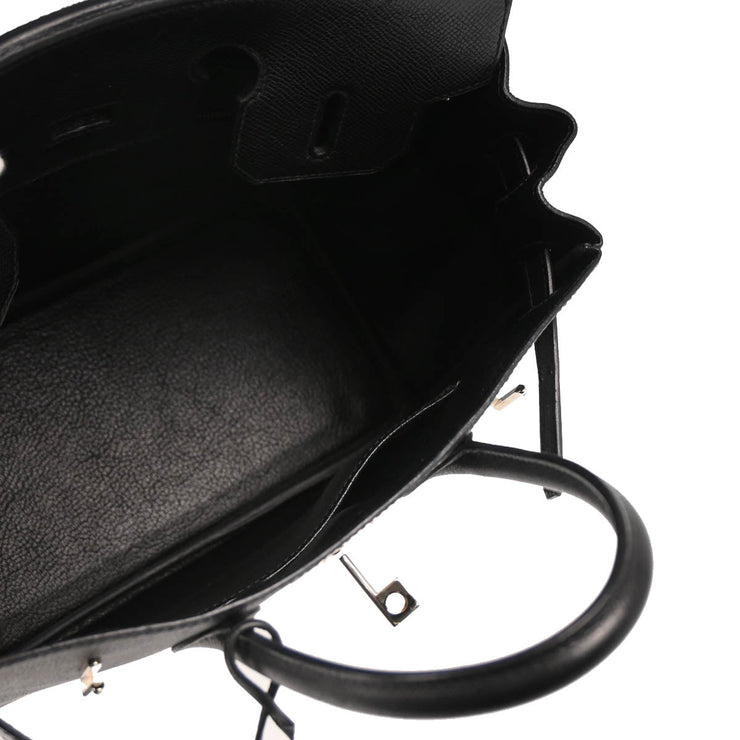 Hermes Black Epsom Haut a Courroies 28 Handbag