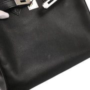 Hermes Black Epsom Haut a Courroies 28 Handbag