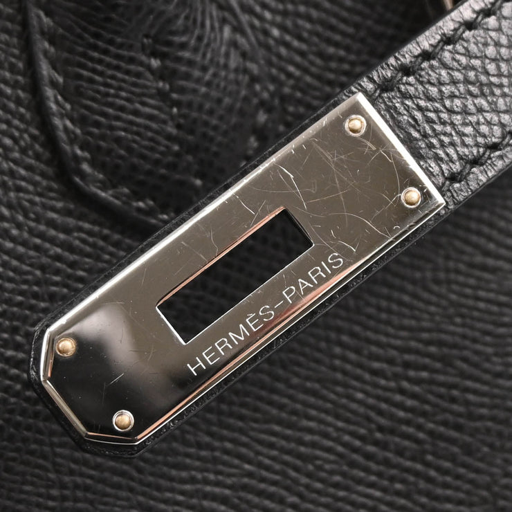 Hermes Black Epsom Haut a Courroies 28 Handbag