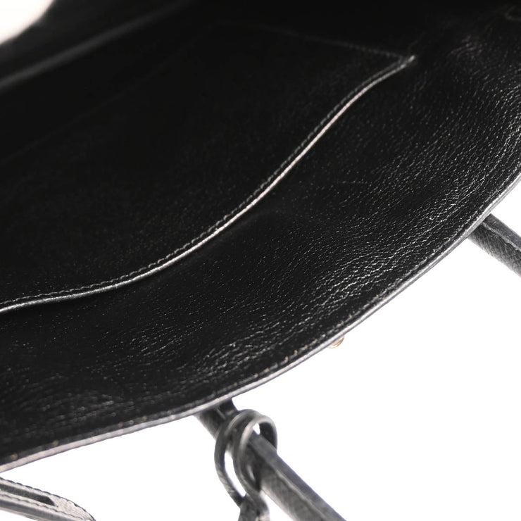 Hermes Black Epsom Haut a Courroies 28 Handbag