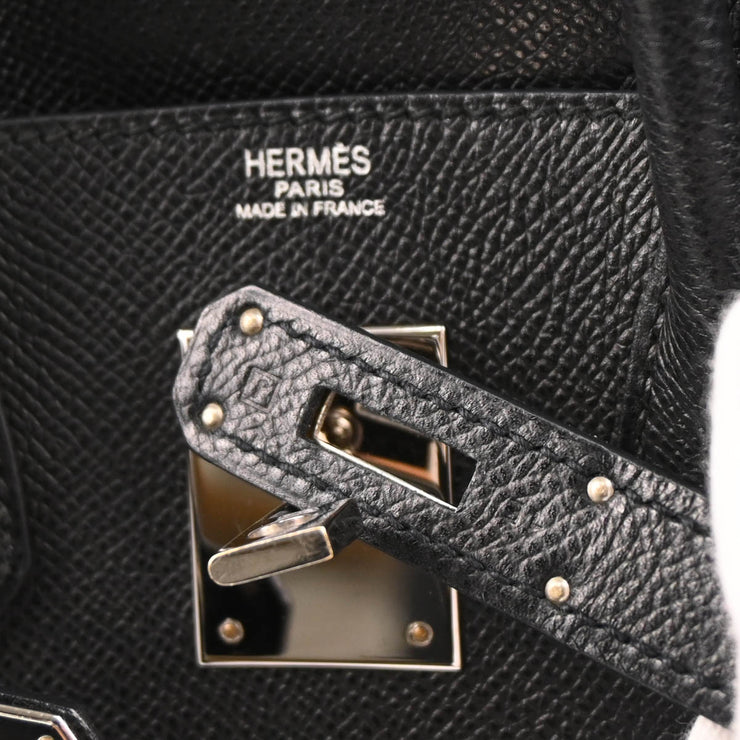 Hermes Black Epsom Haut a Courroies 28 Handbag