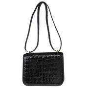 Hermes * Black Alligator Constance 18 Shoulder Bag