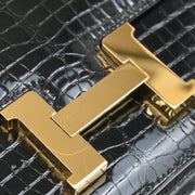 Hermes * Black Alligator Constance 18 Shoulder Bag