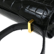 Hermes * Black Alligator Constance 18 Shoulder Bag