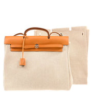 Hermes Beige Toile GM Herbag MM 2 in 1 2way Shoulder Handbag