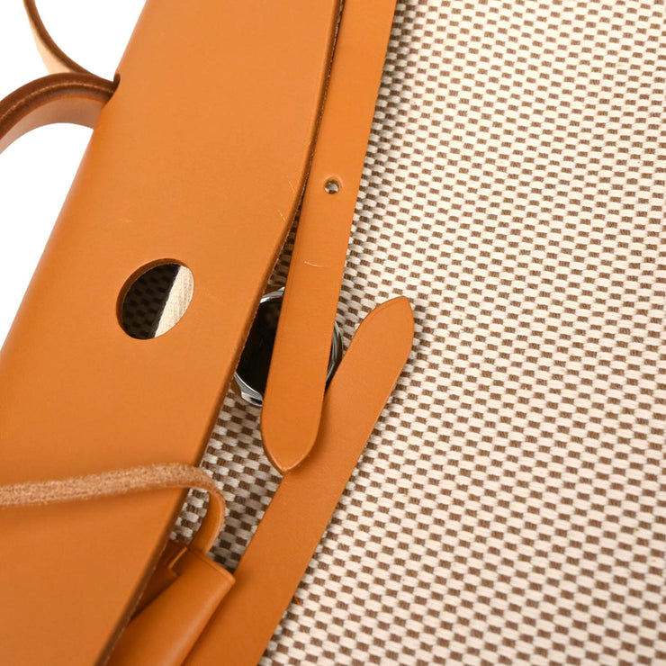 Hermes Beige Toile GM Herbag MM 2 in 1 2way Shoulder Handbag