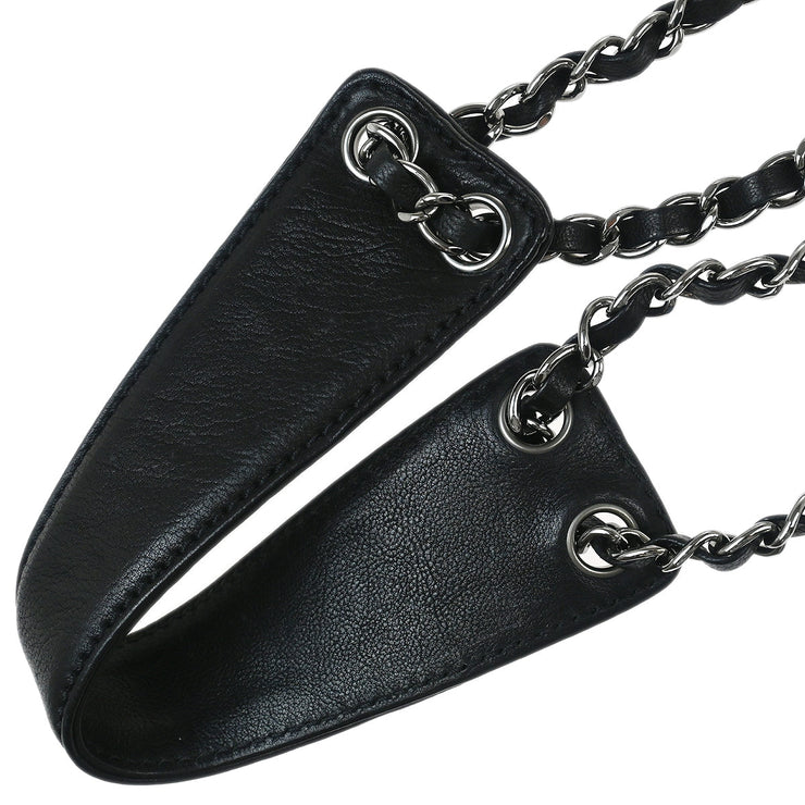 Chanel Black Calfskin Shoulder Bag