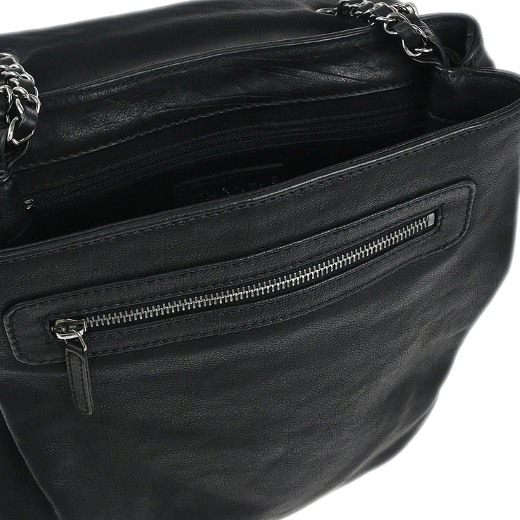 Chanel Black Calfskin Shoulder Bag