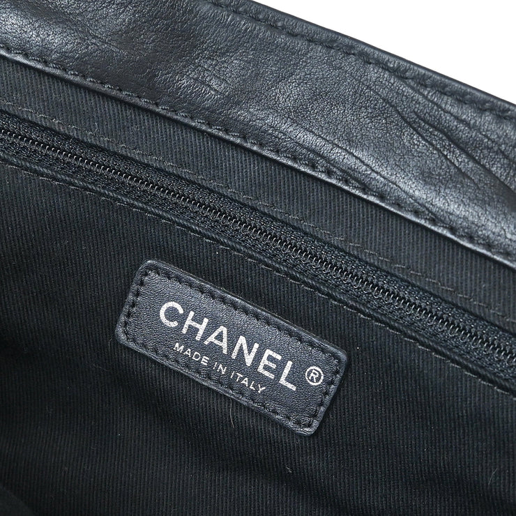 Chanel Black Calfskin Shoulder Bag