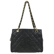 Chanel Black Caviar Petite Timeless Tote PTT Chain Handbag