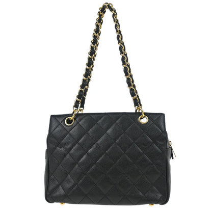 Chanel 2008-2009 Black Caviar Petite Timeless Tote PTT Chain Handbag