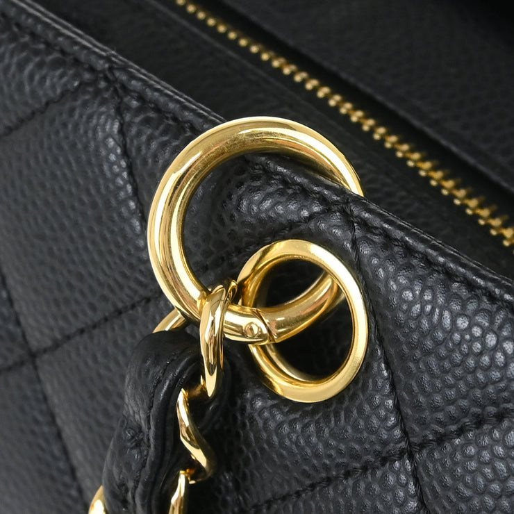 Chanel Black Caviar Petite Timeless Tote PTT Chain Handbag