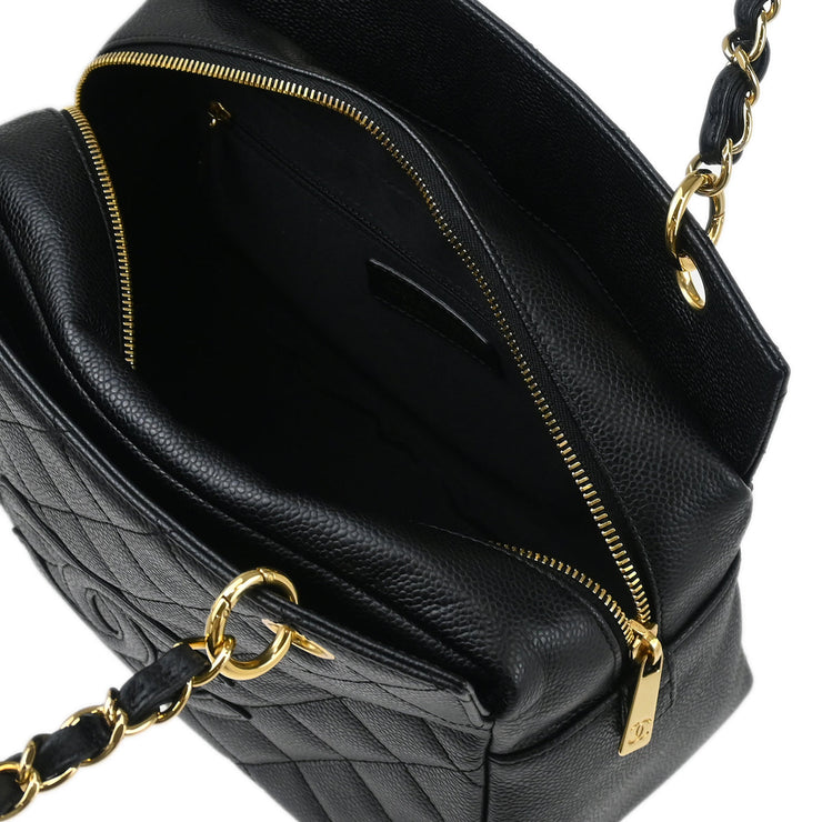 Chanel Black Caviar Petite Timeless Tote PTT Chain Handbag
