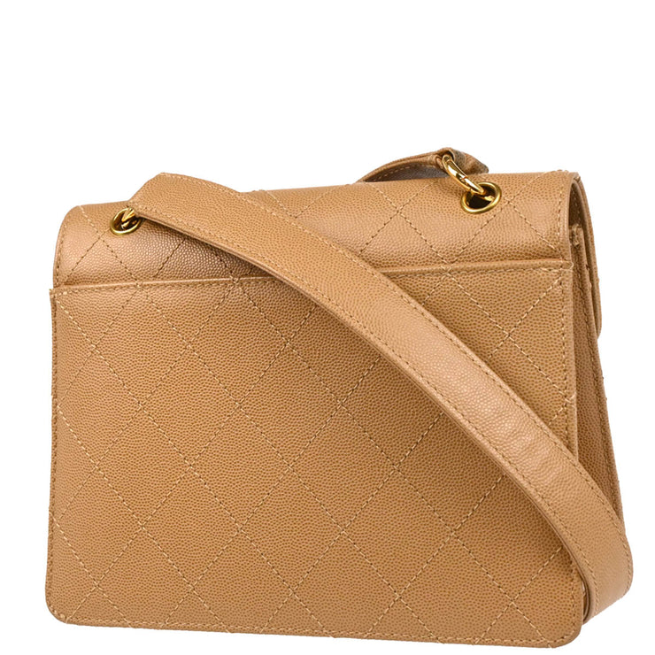 Chanel Beige Caviar Shoulder Bag