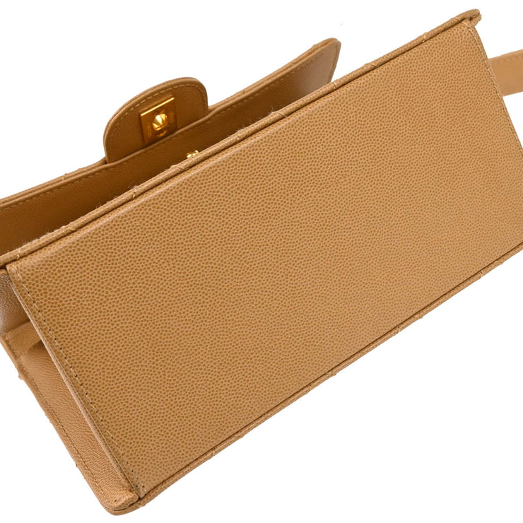 Chanel Beige Caviar Shoulder Bag