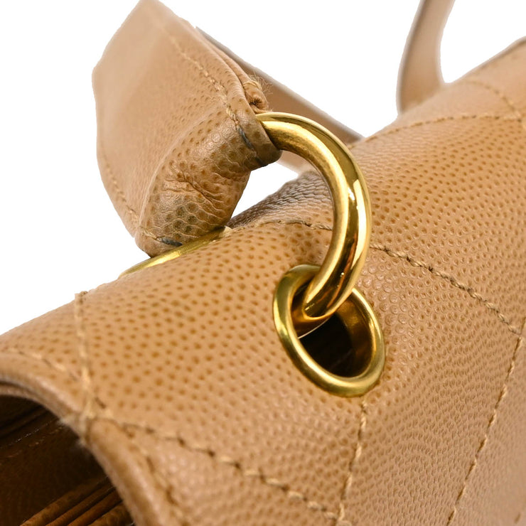 Chanel Beige Caviar Shoulder Bag