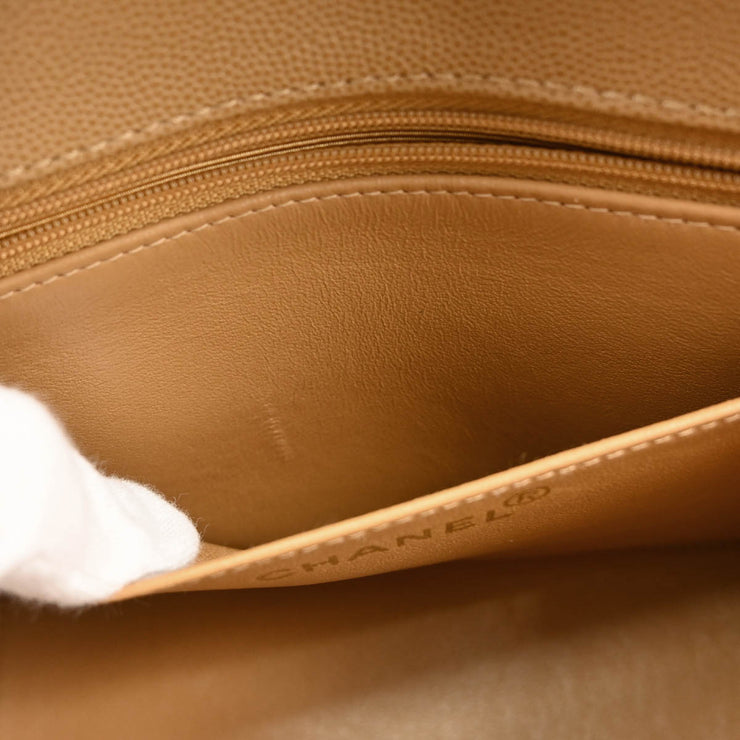 Chanel Beige Caviar Shoulder Bag