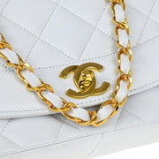 Chanel * White Lambskin Medium Diana Shoulder Bag