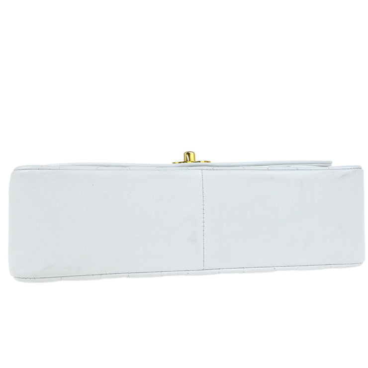 Chanel * White Lambskin Medium Diana Shoulder Bag