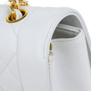 Chanel * White Lambskin Medium Diana Shoulder Bag