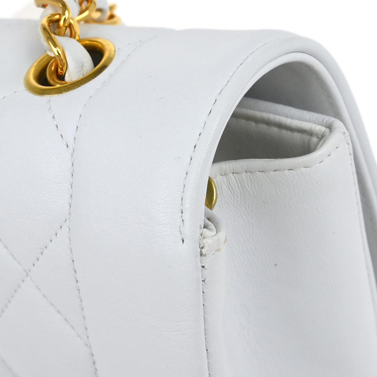 Chanel * White Lambskin Medium Diana Shoulder Bag