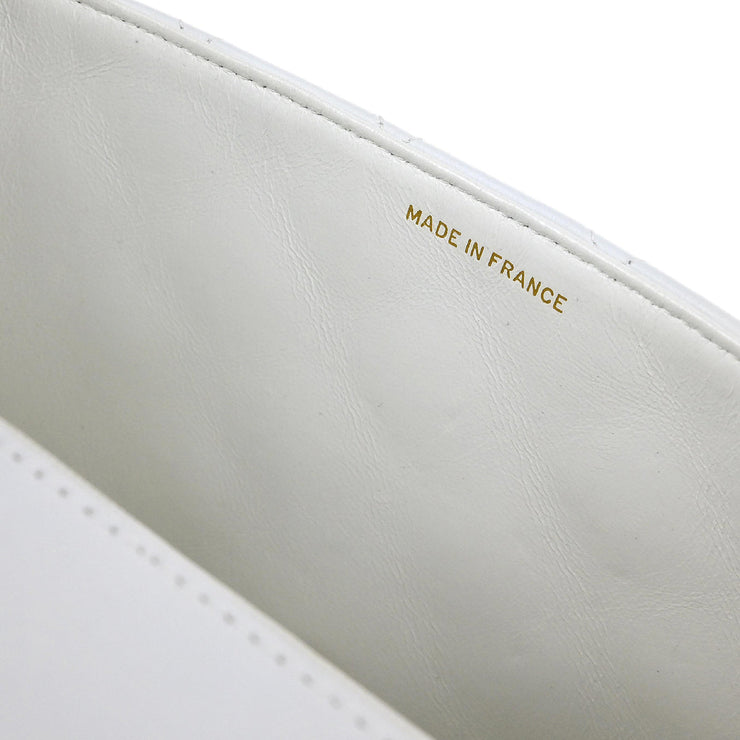 Chanel * White Lambskin Medium Diana Shoulder Bag