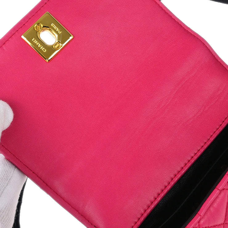 Chanel * Pink Lambskin Velvet Handbag